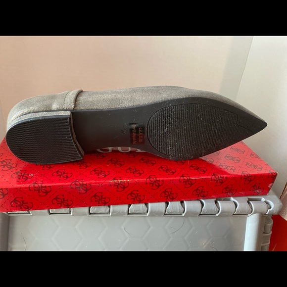 Pewter Multi Fabric Ballet Flat with Tassel Ties Color-Metallic Grey Size- 9M - Picture 4 of 5